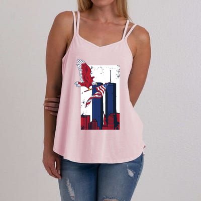 9 11 Never Forget TShirt9 11 Memorial Women's Strappy Tank