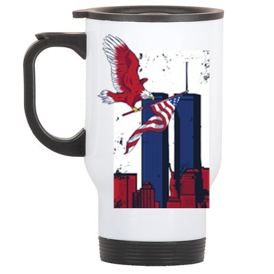 9 11 Never Forget TShirt9 11 Memorial Stainless Steel Travel Mug