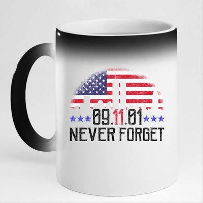 9 11 TShirt9 11 Never Forget Memorial, Peace Day 11oz Black Color Changing Mug