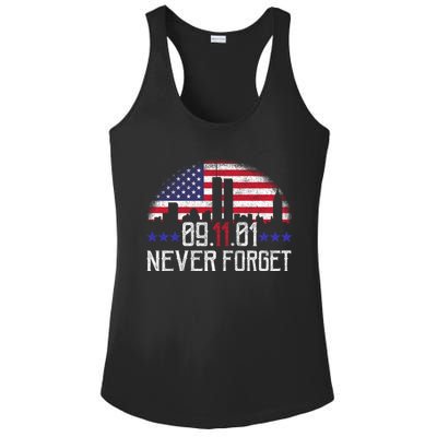 9 11 TShirt9 11 Never Forget Memorial, Peace Day Ladies PosiCharge Competitor Racerback Tank