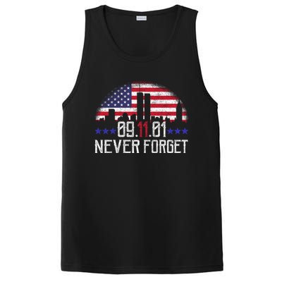 9 11 TShirt9 11 Never Forget Memorial, Peace Day PosiCharge Competitor Tank