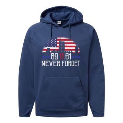 9 11 TShirt9 11 Never Forget Memorial, Peace Day Performance Fleece Hoodie