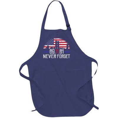 9 11 TShirt9 11 Never Forget Memorial, Peace Day Full-Length Apron With Pockets