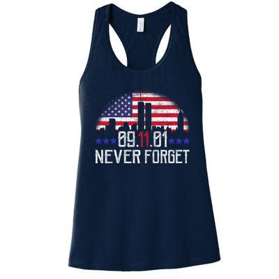 9 11 TShirt9 11 Never Forget Memorial, Peace Day Women's Racerback Tank