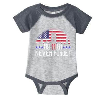 9 11 TShirt9 11 Never Forget Memorial, Peace Day Infant Baby Jersey Bodysuit