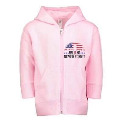 9 11 TShirt9 11 Never Forget Memorial, Peace Day Toddler Zip Fleece Hoodie