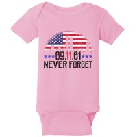 9 11 TShirt9 11 Never Forget Memorial, Peace Day Baby Bodysuit