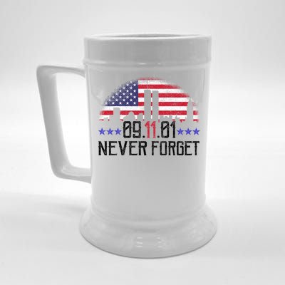 9 11 TShirt9 11 Never Forget Memorial, Peace Day Beer Stein