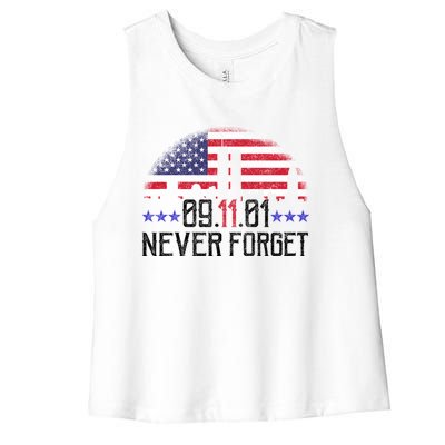 9 11 TShirt9 11 Never Forget Memorial, Peace Day Women's Racerback Cropped Tank