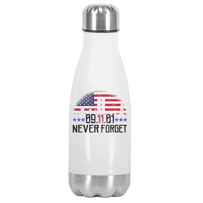 9 11 TShirt9 11 Never Forget Memorial, Peace Day Stainless Steel Insulated Water Bottle