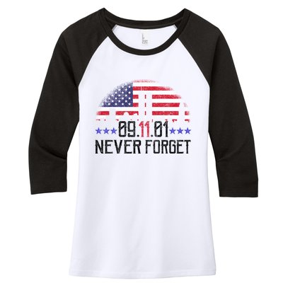 9 11 TShirt9 11 Never Forget Memorial, Peace Day Women's Tri-Blend 3/4-Sleeve Raglan Shirt