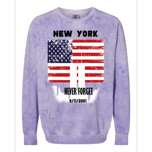 9 11 TShirtNew York 9_11 Never Forget 911 Memorial Peace Day Colorblast Crewneck Sweatshirt