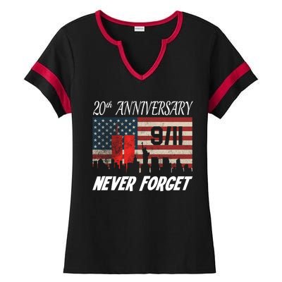 9/11 20th Anniversary Ladies Halftime Notch Neck Tee