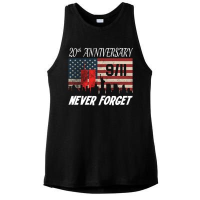 9/11 20th Anniversary Ladies PosiCharge Tri-Blend Wicking Tank