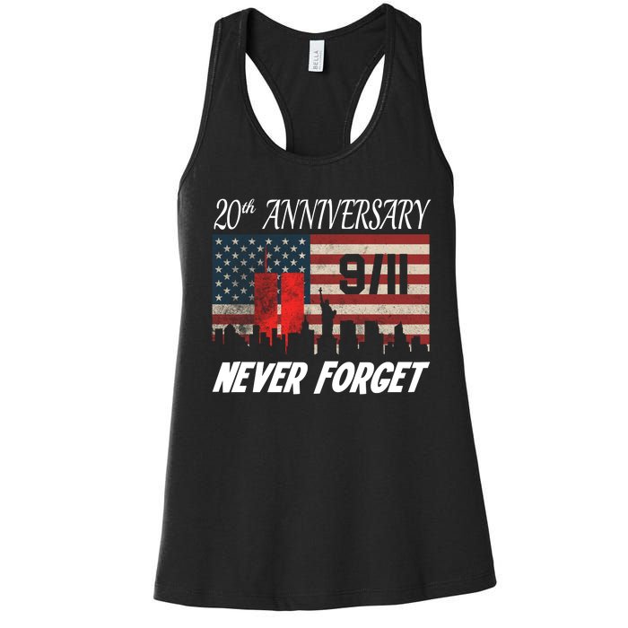 9/11 20th Anniversary Women's Racerback Tank