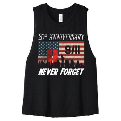 9/11 20th Anniversary Women's Racerback Cropped Tank