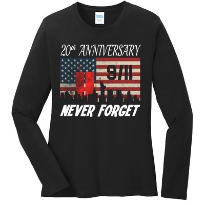 9/11 20th Anniversary Ladies Long Sleeve Shirt