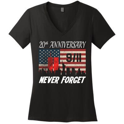 9/11 20th Anniversary Women's V-Neck T-Shirt