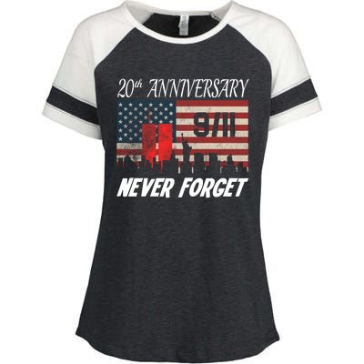 9/11 20th Anniversary Enza Ladies Jersey Colorblock Tee