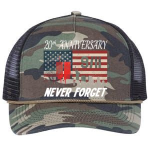 9/11 20th Anniversary Retro Rope Trucker Hat Cap