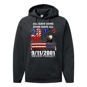 9/11/2001 20th Anniversary Never Forget Performance Fleece Hoodie