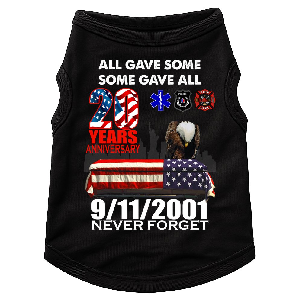 9/11/2001 20th Anniversary Never Forget Doggie Tank