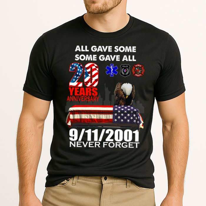 9/11/2001 20th Anniversary Never Forget Cooling Performance Crew T-Shirt