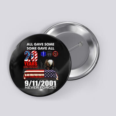 9/11/2001 20th Anniversary Never Forget Button