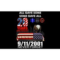 9/11/2001 20th Anniversary Never Forget Bumper Sticker