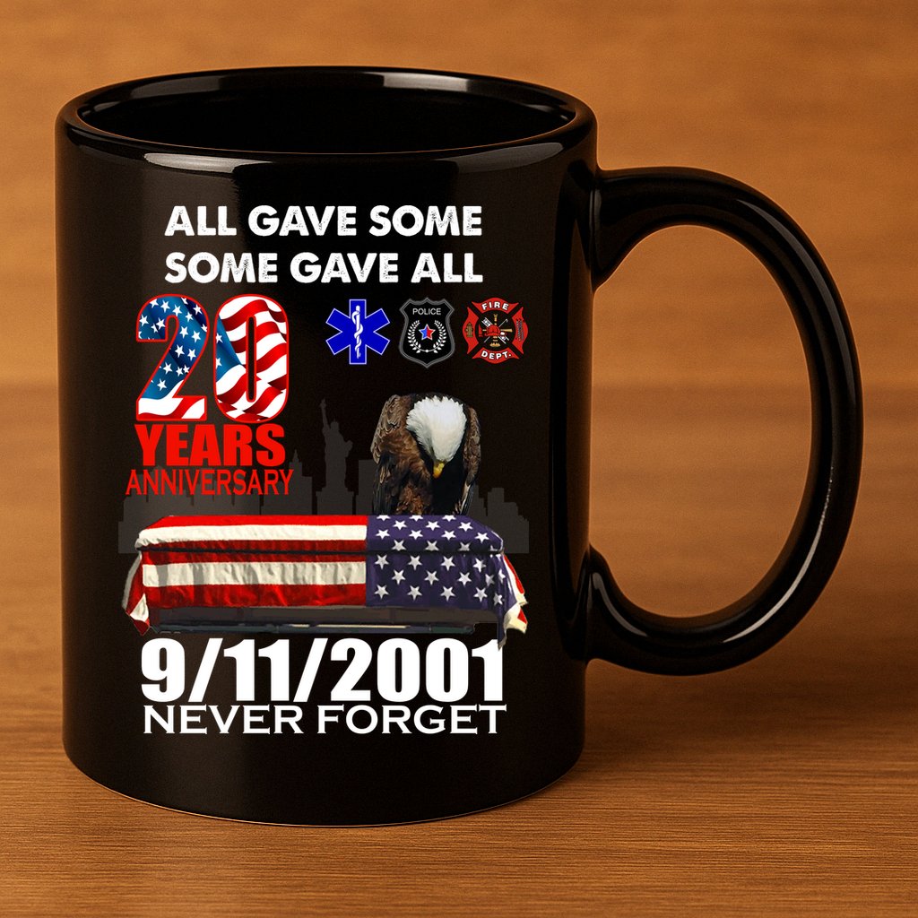 9/11/2001 20th Anniversary Never Forget 11oz C Handle Ceramic Mug
