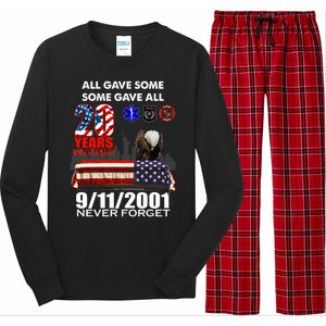 9/11/2001 20th Anniversary Never Forget Long Sleeve Pajama Set