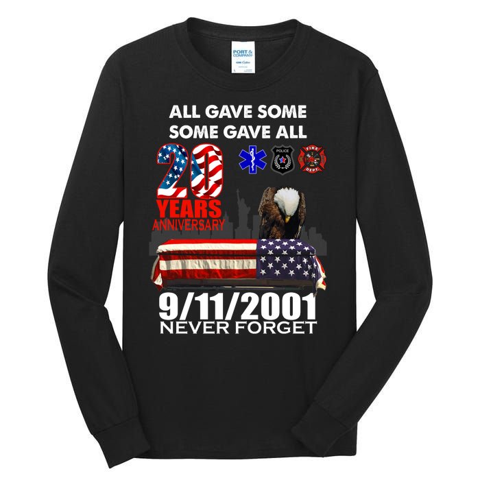 9/11/2001 20th Anniversary Never Forget Tall Long Sleeve T-Shirt