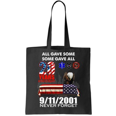 9/11/2001 20th Anniversary Never Forget Tote Bag