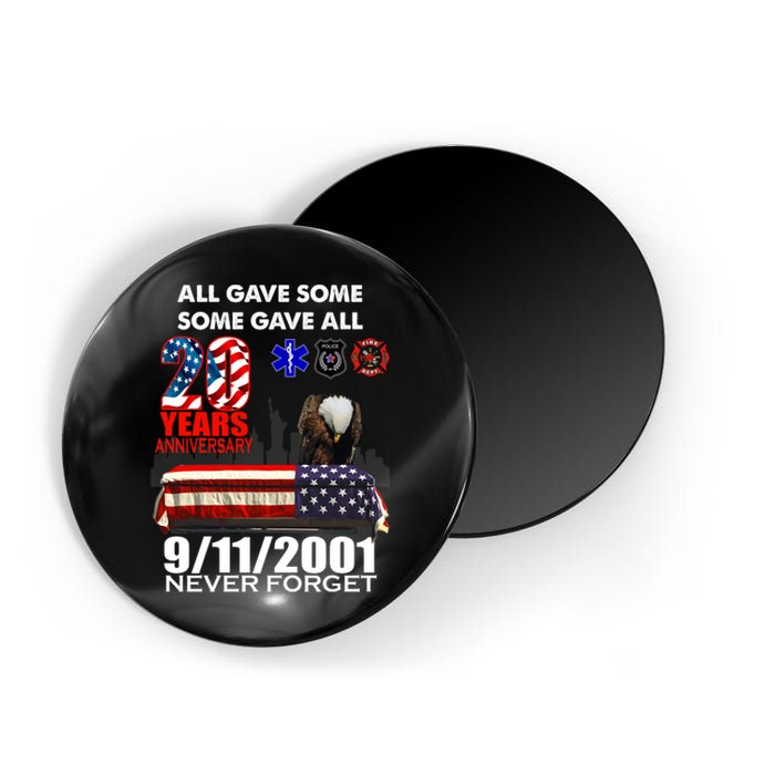 9/11/2001 20th Anniversary Never Forget Magnet