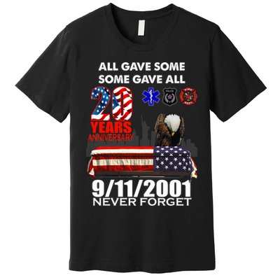 9/11/2001 20th Anniversary Never Forget Premium T-Shirt