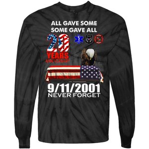 9/11/2001 20th Anniversary Never Forget Tie-Dye Long Sleeve Shirt