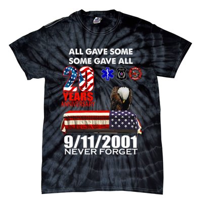 9/11/2001 20th Anniversary Never Forget Tie-Dye T-Shirt