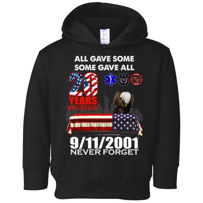 9/11/2001 20th Anniversary Never Forget Toddler Hoodie