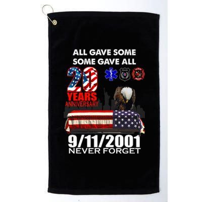 9/11/2001 20th Anniversary Never Forget Platinum Collection Golf Towel