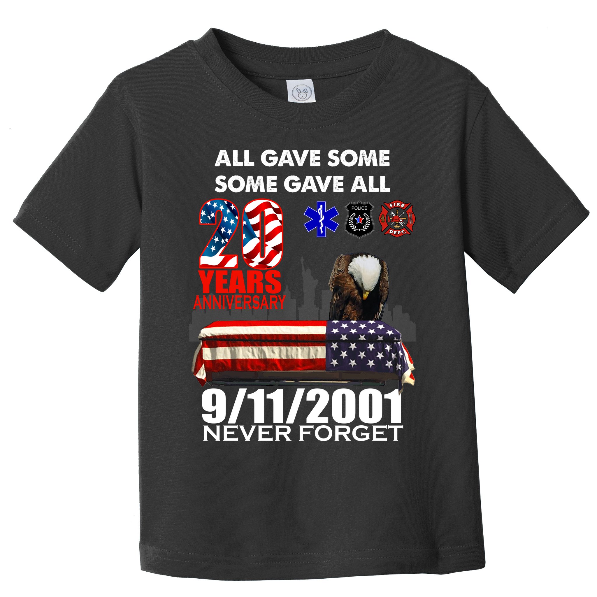 9/11/2001 20th Anniversary Never Forget Toddler T-Shirt