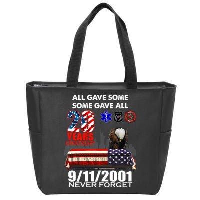 9/11/2001 20th Anniversary Never Forget Zip Tote Bag