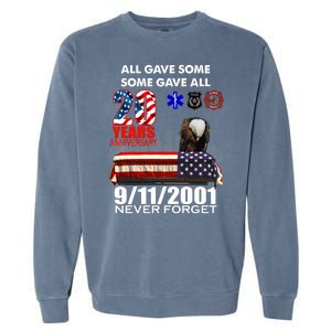 9/11/2001 20th Anniversary Never Forget Garment-Dyed Sweatshirt