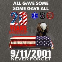 9/11/2001 20th Anniversary Never Forget Cotton Canvas Backpack