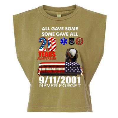 9/11/2001 20th Anniversary Never Forget Garment-Dyed Women's Muscle Tee