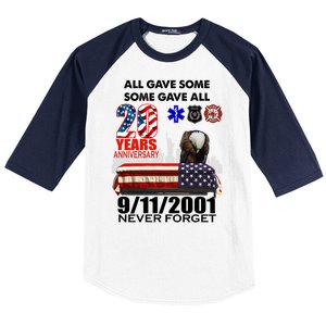 9/11/2001 20th Anniversary Never Forget Baseball Sleeve Shirt