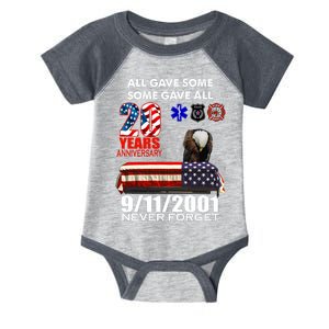 9/11/2001 20th Anniversary Never Forget Infant Baby Jersey Bodysuit