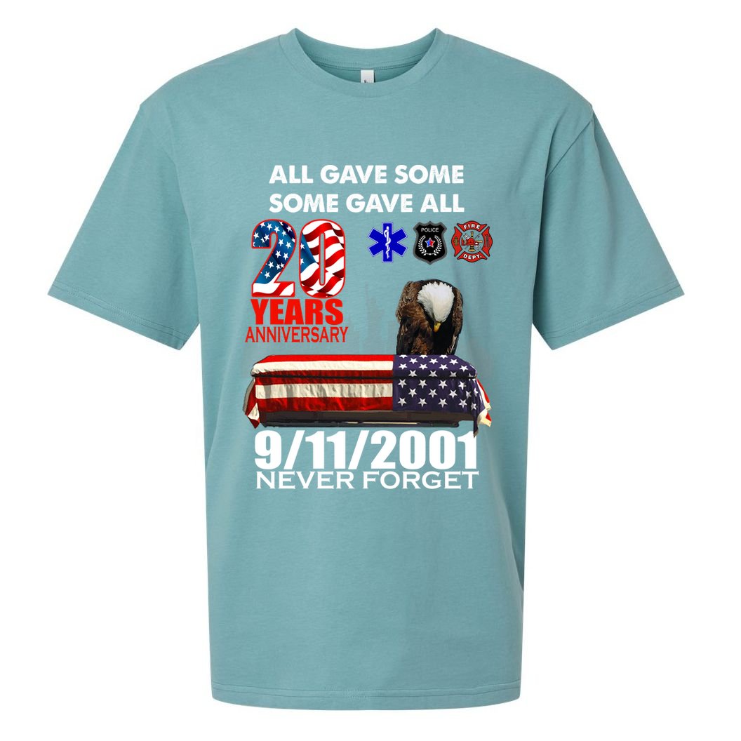 9/11/2001 20th Anniversary Never Forget Sueded Cloud Jersey T-Shirt