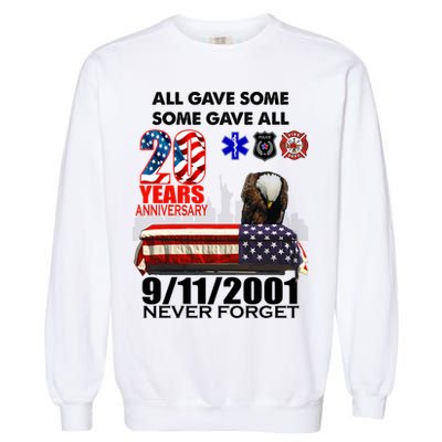 9/11/2001 20th Anniversary Never Forget Garment-Dyed Sweatshirt