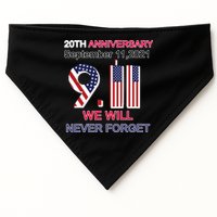 9/11 20th Anniversary We Will Never Forget USA-Made Doggie Bandana