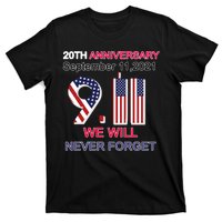 9/11 20th Anniversary We Will Never Forget T-Shirt